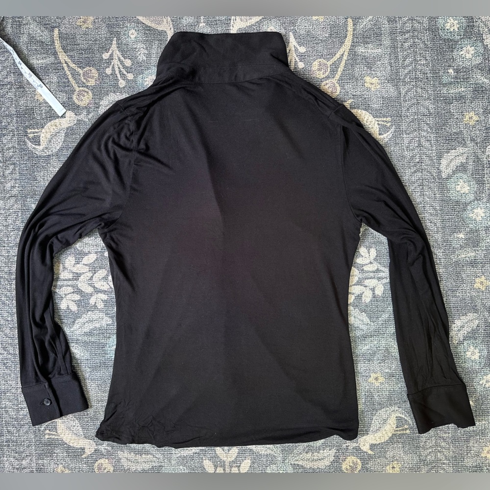 Universal Standard Classic Black Button Down Soft… - image 2